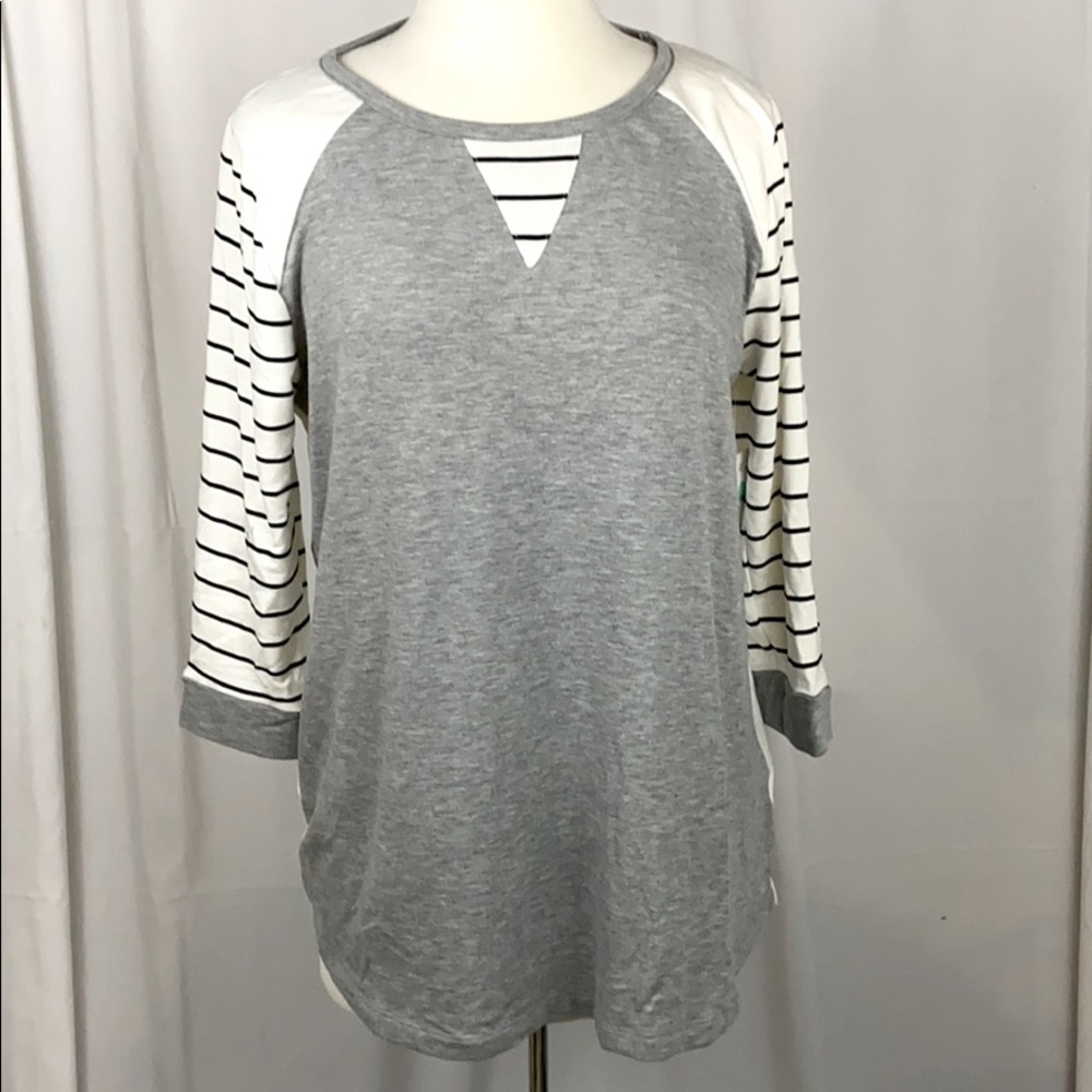 Grey and Striped Tunic